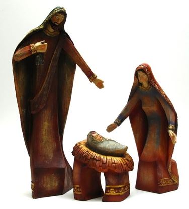 Image de Wood-look Holy Family Set