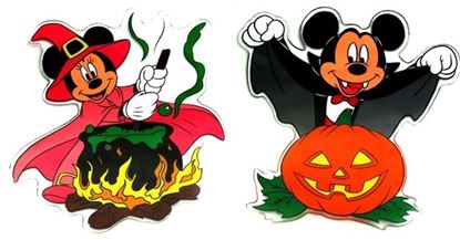 Picture of Disney Mickey and Minnie Halloween Window Jelz Set of 2