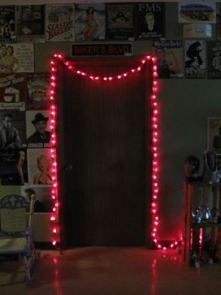 Picture of 25ft Red Spun Tube Light String 1 Lights