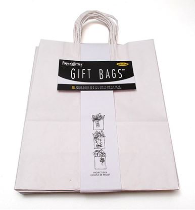 Picture of Gift Bag White Pack 5