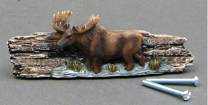 Picture of Moose on Wood Look Drawer Handle