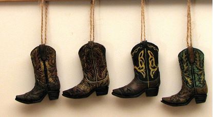 Picture of Cowboy Boot Ornaments Set of 4