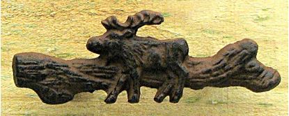 Picture of Cast Iron Moose on Log Drawer Handle