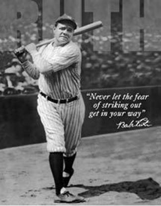 Picture of Tin Sign - Babe Ruth Baseball No Fear