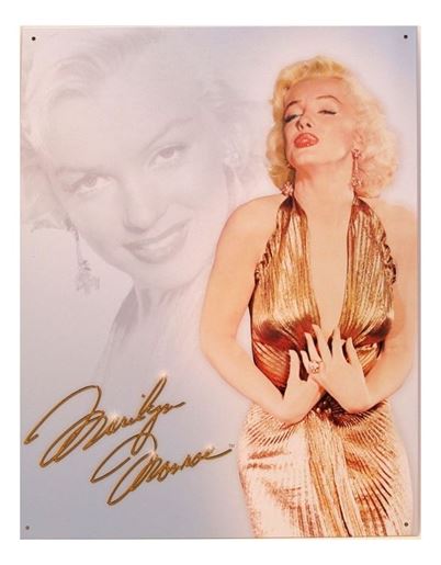 Picture of Tin Sign Monroe Gold Dress