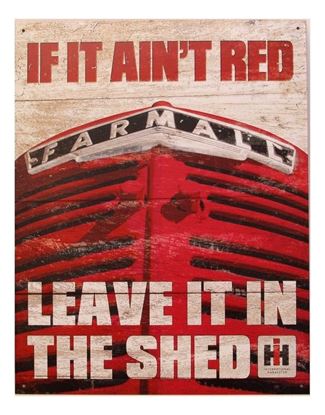 Picture of Tin Sign Farmall - If it Ain't Red