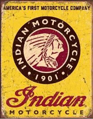 Picture of Tin Sign Indian Motorcycles Since 1901