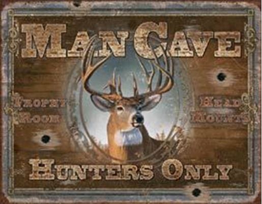 Picture of Tin Sign - Man Cave - Hunters Only