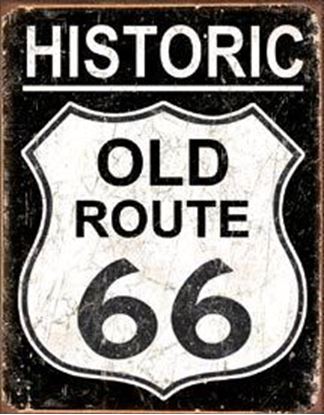 Picture of Tin Sign Old Route 66 - Weathered