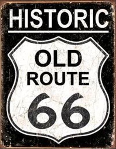 Picture of Tin Sign Old Route 66 - Weathered