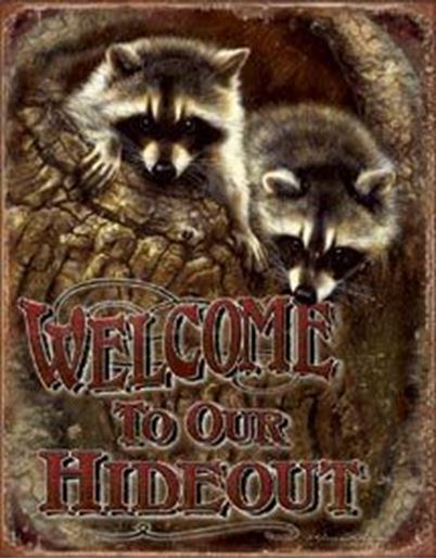 Picture of Tin Sign Welcome - Our Hideout