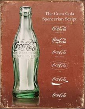 Picture of Tin Sign Coke - Script Heritage