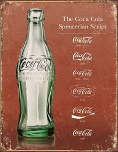 Picture of Tin Sign Coke - Script Heritage