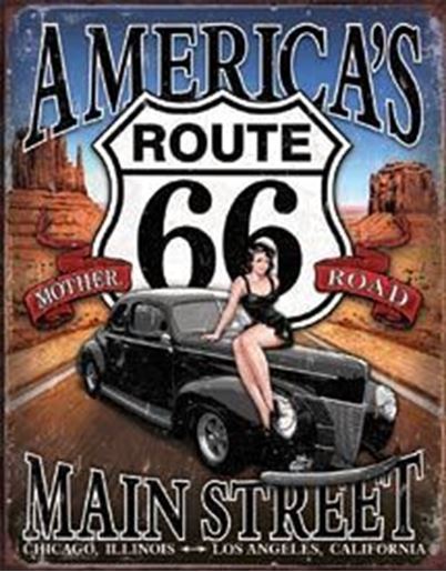 Picture of Tin Sign Route 66 - America's Main Street