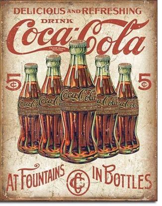 Picture of Coke - 5 Bottles Retro