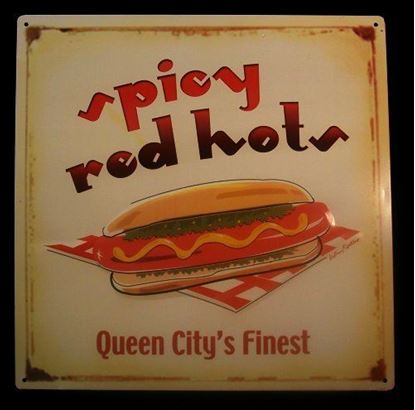 Picture of Tin Sign Spicy Hot Dog