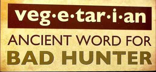Picture of Wood "Vegetarian" Wall Sign