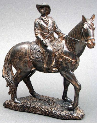 Picture of Bronze look Cowboy on Horse