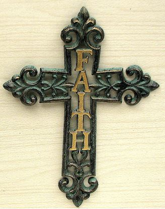 Picture of Cast Iron "Faith" Cross