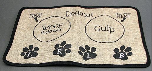 Picture of Burlap Dog Placemat