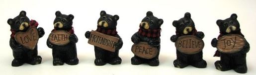 Picture of Mini Bear withSign Set of 6