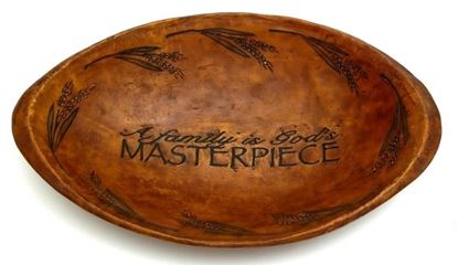 Image de Wood-look Decorative Oval Bowl 'God's Masterpiece'