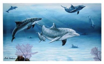 Picture of Dolphin Family Canvas Wall Plaque