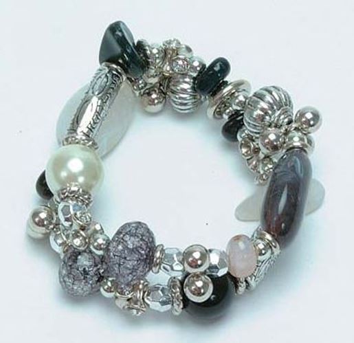 Picture of Silver Tone & Beads Bracelet