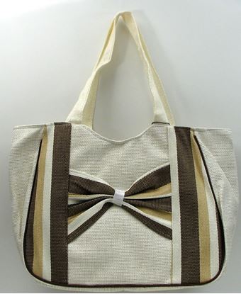 Picture of Brown Stripe Straw Bag