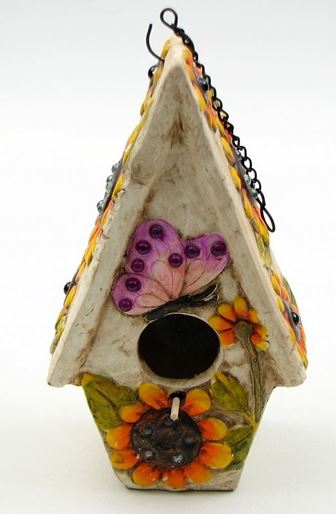 Picture of Stoneware Butterfly Birdhouse