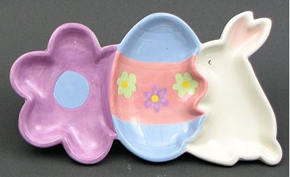 Picture of Ceramic Bunny Divided Tray