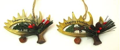 Picture of Resin Antler Ornaments Set of Two