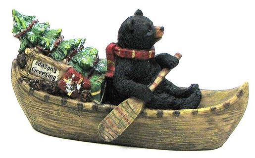 Picture of Holiday Bear in Boat