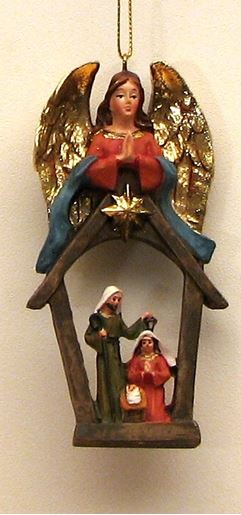 Picture of Resin Angel Nativity Ornament