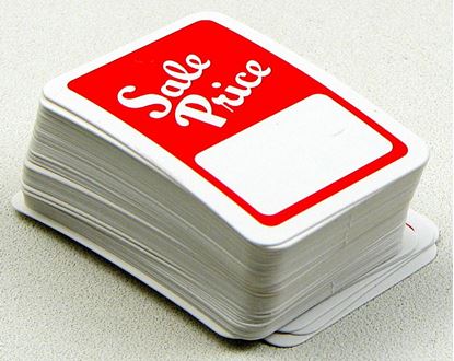 Picture of Red and White Sale Tags