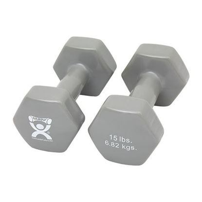 Picture of Dumbell Weight Color Vinyl Coated 15 Lb