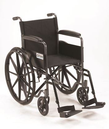 Image de Wheelchair 18   w/Fixed Full Arms & Swingaway Det Footrests