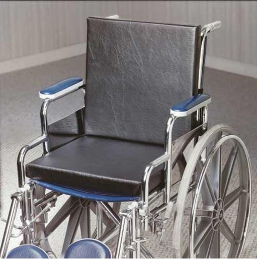 Picture of Solid Back Insert Wheelchair Cushion  18 x16 x1.25  w/Strap