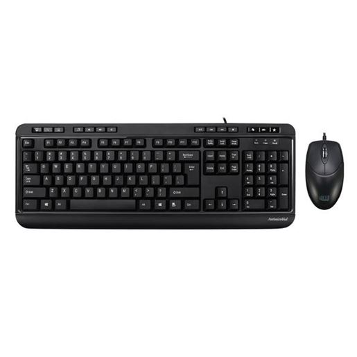 Picture of Adesso AKB-132CB Antimicrobial Multimedia Desktop Keyboard and Mouse