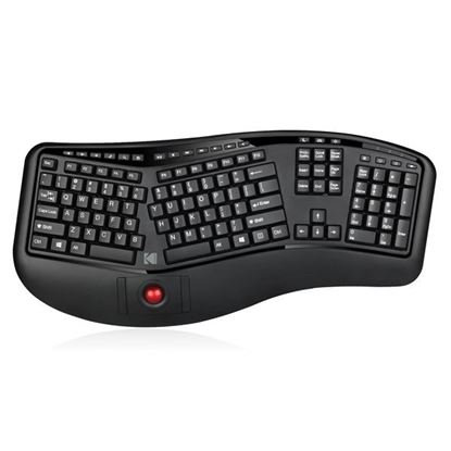 Picture of Kodak TRUFORM 3500 TRUFORM 3500 Wireless Ergonomic Keyboard with Integrated Trackball