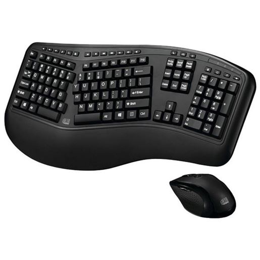 Picture of Adesso WKB-1500GB Tru-Form Media 1500 Wireless Ergonomic Keyboard & Laser Mouse