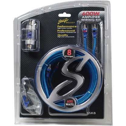 Picture of Stinger SSK8 Select Wiring Kit with Ultra-Flexible Copper-Clad Aluminum Cables (8 Gauge)