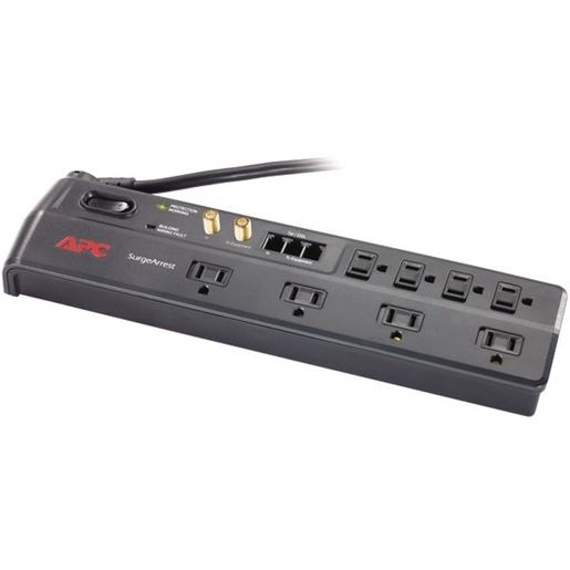 Picture of APC P8VT3 8-Outlet Essential SurgeArrest Surge Protector (Telephone & Coaxial Protection)