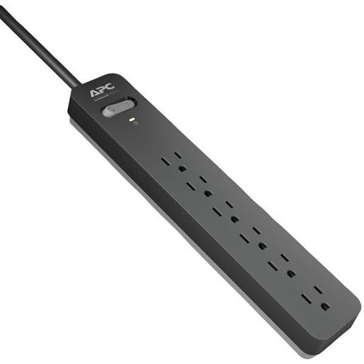 Picture of APC PE66 6-Outlet SurgeArrest Surge Protector, 6ft Cord (Black)