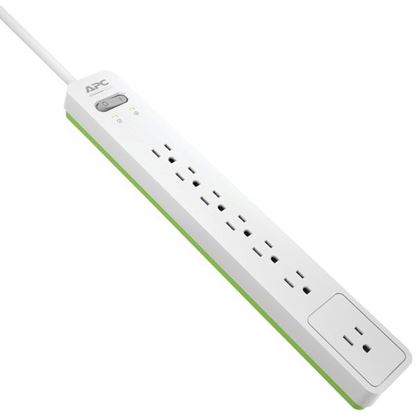 Picture of APC PE76W 7-Outlet SurgeArrest Surge Protector, 6ft Cord (White)