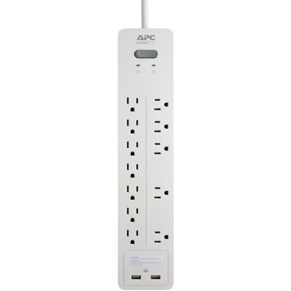 Picture of APC PH12U2W Home Office SurgeArrest 12-Outlet Power Strip with 2 USB Charging Ports