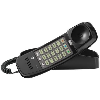 Picture of AT&T ATTML210B Corded Trimline Phone with Lighted Keypad (Black)