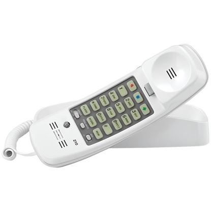 Picture of AT&T ATTML210W Corded Trimline Phone with Lighted Keypad (White)