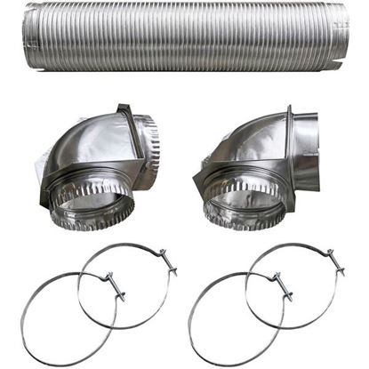 Picture of Builder's Best 110050 Semi-Rigid Dryer Vent Kit with Close Elbow