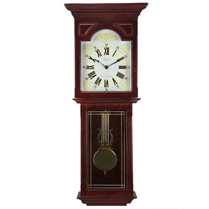 Picture of Bedford Clock Collection Redwood 23 Inch Redwood Oak Finish Wall Clock